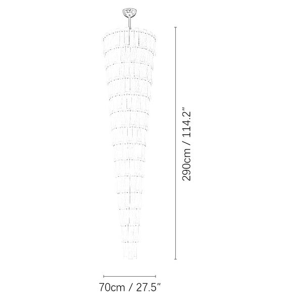 Tiered Rectangular Alabaster Chandelier