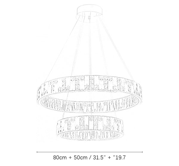 Round Alabaster Crystal Chandelier