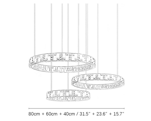 Round Alabaster Crystal Chandelier