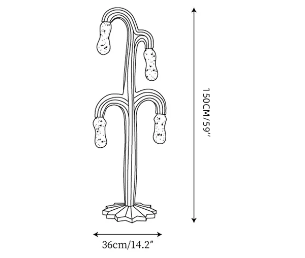 Curved Cactus Floor Lamp
